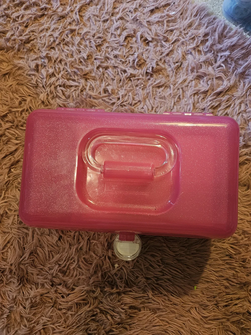 Pink✨️Glitter Cosmetic Case with Colorful Logo